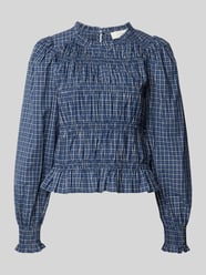 Bluse mit Smok-Details und Rüschensaum Modell 'Marcia' von Neo Noir - 18