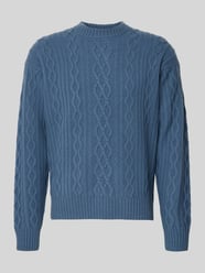 Regular Fit Strickpullover aus reiner Schurwolle Modell 'KABLETO' von BOSS Orange - 47