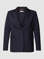 Żakiet PLUS SIZE z kieszeniami z patką model ‘PUNTO’ od Tommy Hilfiger Curve Niebieski - 10