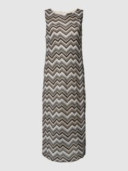 Midikleid mit Allover-Muster von comma Schwarz - 28
