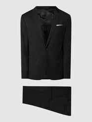 Slim Fit Anzug aus Schurwolle Modell 'Cimelotti' von Cinque Schwarz - 44