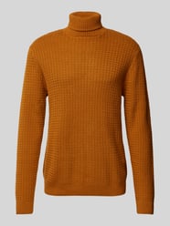 Coltrui met structuurmotief, model 'ZIG' van SELECTED HOMME Oranje - 29