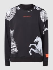 Sweatshirt met all-over motief van CARLO COLUCCI Grijs / zwart - 22