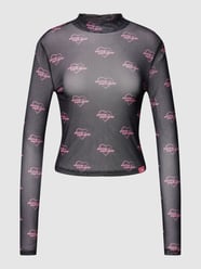 Longsleeve Mesh Top mit Logo Print - MATW x REVIEW 9 von Review X MATW Schwarz - 26