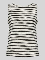 Stricktop mit Rundhalsausschnitt Modell 'IKASI' von OPUS Weiß - 14