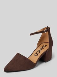 Pumps in leerlook met gespsluiting van BIANCO - 38