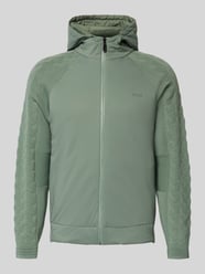 Kurtka z dzianiny o kroju regular fit z mieszanki żywej wełny model ‘MIRROR HY’ od BOSS Green - 21