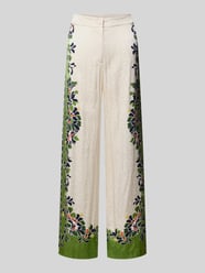 Wide Leg Pants aus Viskose-Mix mit Eingrifftaschen von Marc Cain Beige - 22
