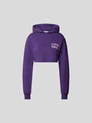 Hoodie im cropped Design von Livincool Lila - 33