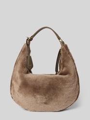 Handtasche aus Leder und Kunstfell Modell 'NANA' von Abro Beige - 5