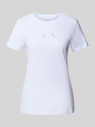 T-shirt o kroju regular fit z czystej bawełny z nadrukiem z logo od ARMANI EXCHANGE - 12