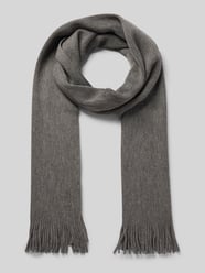 Szal z mieszanki wełny z frędzlami od JOOP! Collection - 25