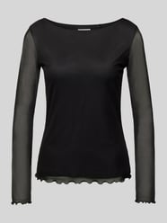 Longsleeve mit Allover-Muster von s.Oliver BLACK LABEL Schwarz - 3