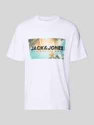 t-shirt z nadrukiem z logo model 'INDIANA' od JACK & JONES - 17