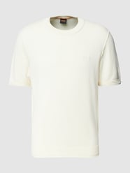 T-shirt met labelstitching, model 'Alinus' van BOSS Orange Wit - 26