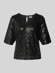 Blouseshirt met V-hals, model 'FAUCA' van ICHI - 12