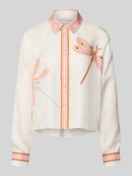 regular fit blouse in all-over look van HERZENS - 14