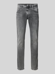 Slim fit jeans in used-look, model 'ANBASS' van Replay Grijs / zwart - 24