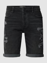 Bermudas im Destroyed-look von REVIEW Schwarz - 36