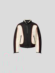 Bikerjacke im Colour-Blocking-Design von Diesel Grau / Schwarz - 11