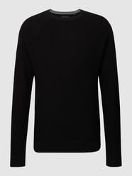 Pullover aus Baumwolle mit Raglanärmeln von Christian Berg Men Schwarz - 11