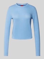 Sweter z dzianiny z wyhaftowanym logo model ‘Scallia’ od HUGO - 6