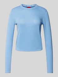 Gebreide pullover met labelstitching, model 'Scallia' van HUGO - 42