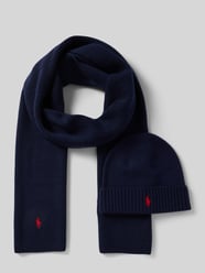 Wollschal und Mütze im Set mit Logo-Stitching von Polo Ralph Lauren Blau - 11