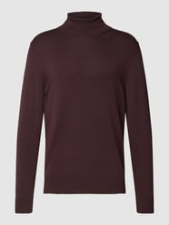 Strickpullover mit Label-Stitching von s.Oliver RED LABEL Bordeaux - 43