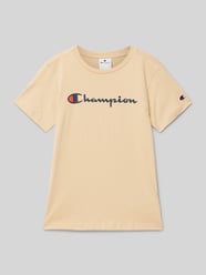 T-Shirt mit Label-Print von CHAMPION Beige - 11