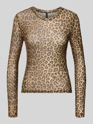 Slim Fit shirt met lange mouwen met ronde hals model 'LOVA' van VERO MODA - 34