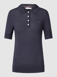 Poloshirt in gebreide look van Tommy Hilfiger Blauw / turquoise - 40