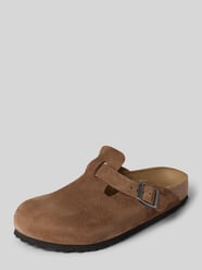 Klapki ze skóry bydlęcej nappa z zapięciem na klamrę od Birkenstock - 40