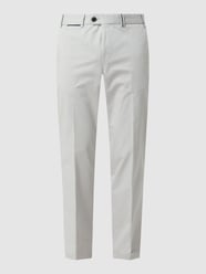 Straight Fit Chino mit Stretch-Anteil Modell 'Peaker' von Hiltl Grau / Schwarz - 36