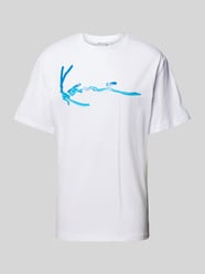 T-Shirt mit Label-Print Modell 'Water' von KARL KANI Weiß - 16