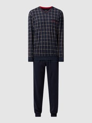 Pyjama van katoen  van Götzburg Wäsche Blauw / turquoise - 18