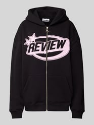 Sweatjacke mit Label-Print von Review Schwarz - 31