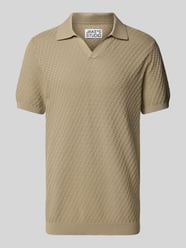 Regular Fit Poloshirt mit Strukturmuster von JAKE*S STUDIO MEN Grau - 41