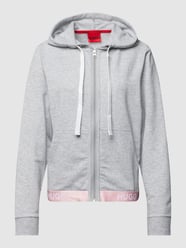 Sweatjacke mit Kapuze Modell 'SPORTY LOGO' von HUGO Grau - 42