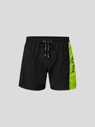 Badehose mit Label-Print von Balmain Grau / Schwarz - 3