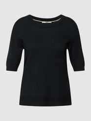 Strickpullover mit 1/2-Arm von Esprit Grau / Schwarz - 35