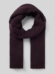 Schal mit Strukturmuster und Fransen von COMMA Bordeaux - 9