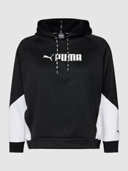 PLUS SIZE hoodie met labelprint van PUMA Performance Plus Grijs / zwart - 19