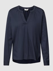 Blouseshirt met V-hals van Milano Italy Blauw / turquoise - 34