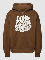 Sweatjack met capuchon, model 'Zip Retro' van Low Lights Studios Bruin - 23