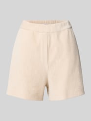 Regular fit korte corduroy broek met elastische band van JAKE*S STUDIO WOMAN Beige - 9