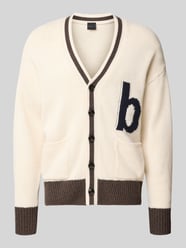 Strickjacke aus Woll-Mix mit V-Ausschnitt von bugatti - 24
