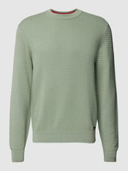 Strickpullover mit geripptem Rundhalsausschnitt Modell 'Stoppo' von HUGO Mint - 26