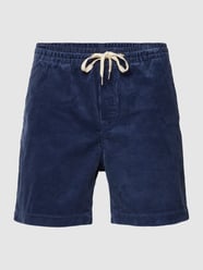 Korte corduroy broek met tunnelkoord, model 'PREPSTERS' van Polo Ralph Lauren Blauw - 26