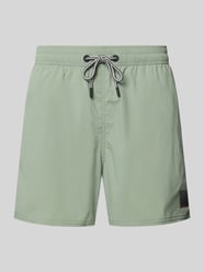 Spodenki kąpielowe o kroju straight fit z tunelem od FIRE + ICE - 25